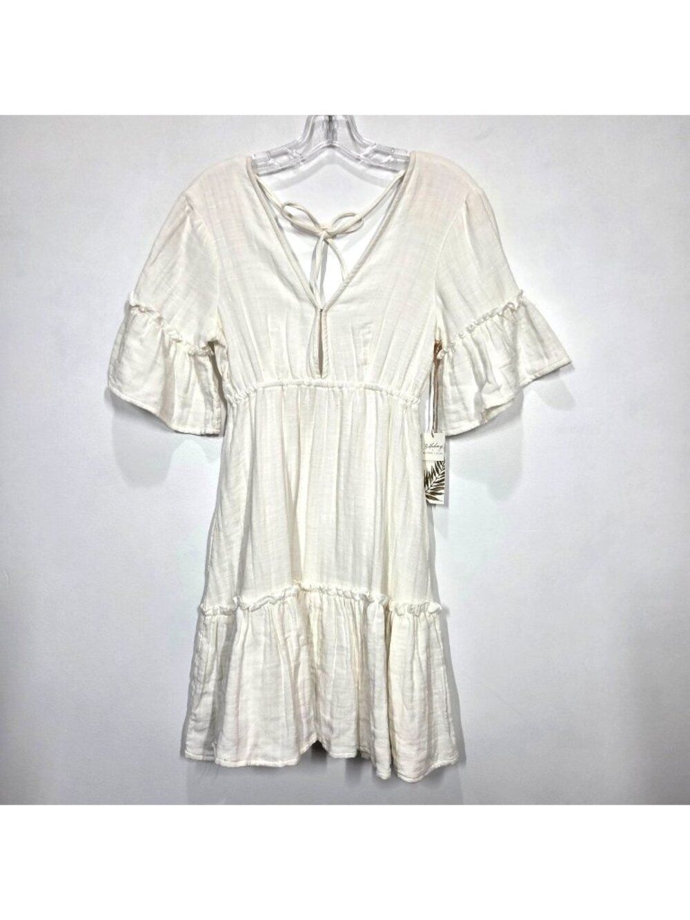 Billabong x Sincerely Jules Dress Small White Lovers Wish Boho Cowgirl NEW - Picture 3 of 14